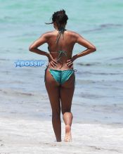 Claudia Jordan Miami Green Bikini FameFlynetPictures