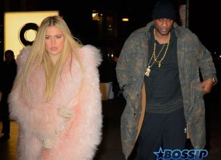 Khloe Kardashian and Lamar Odom exit Estiatorio Milos together after enjoying dinner with Kris Jenner and her man Cory Gamble, Kourtney Kardashian and her dad Caitlyn Jenner. The group filmed a few scenes for their famous Reality Show while eating. This is the first time Lamar Odom is seen out and about e since his drug overdose. AKM-GSI 12 FEBRUARY 2016