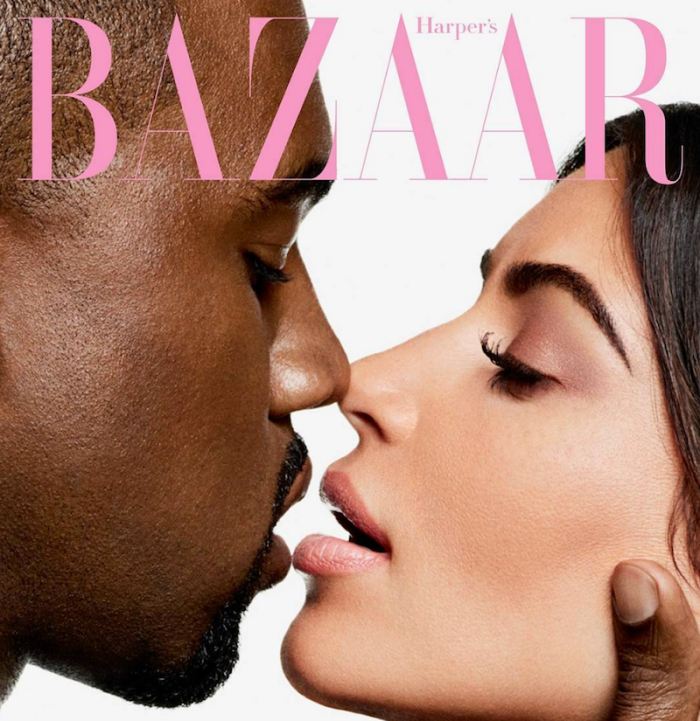 Kim Kardashian Kanye West Harper's Bazaar