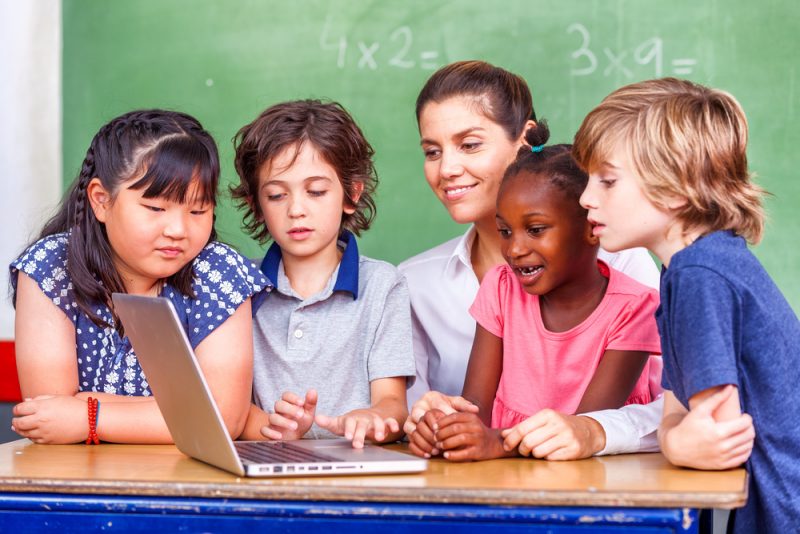 shutter stock diverse elementary class