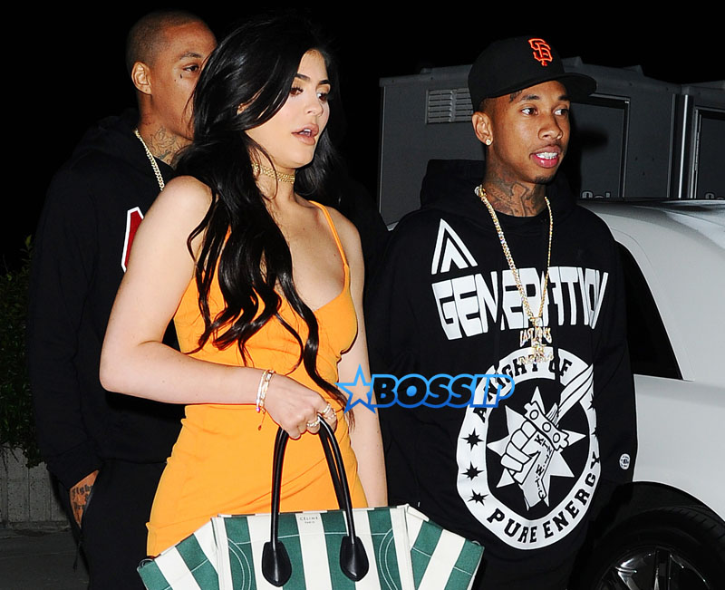 SplashNews Kylie Jenner Tyga Pretty Little Things party