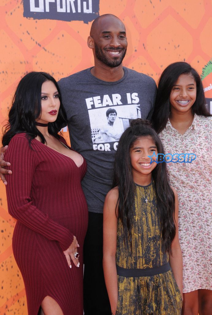 Arrivals for Nickelodeon Kids' Choice Sports Awards 2016 held at UCLA's Pauley Pavilion in West Hollywood, CA. Pictured: Kobe Bryant, Vanessa Laine Bryant, Gianna Maria-Onore Bryant, Na Ref: SPL1319470 140716 Picture by: AdMedia / Splash News Splash News and Pictures Los Angeles:310-821-2666 New York:212-619-2666 London:870-934-2666 photodesk@splashnews.com 