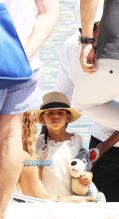 AKM-GSI Beaulieu-sur-Mer, France - Beyonce husband Jay Z 4-year-old daughter Blue Ivy shore boat. concert in Brussels. Gloria Carter Richard Tina Lawson Julius