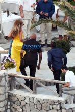 Nerano, Italy - Jay-Z Beyonce dinner Italian coast vacation. The married couple playing on their yacht with daughter Blue Ivy SHOT ON August 13, 2016**