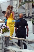 Nerano, Italy - Jay-Z Beyonce dinner Italian coast vacation. The married couple playing on their yacht with daughter Blue Ivy SHOT ON August 13, 2016**