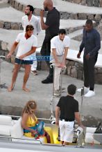 Nerano, Italy - Jay-Z Beyonce dinner Italian coast vacation. The married couple playing on their yacht with daughter Blue Ivy SHOT ON August 13, 2016**