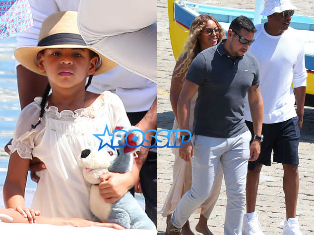 AKM-GSI Beaulieu-sur-Mer, France - Beyonce husband Jay Z 4-year-old daughter Blue Ivy shore boat. concert in Brussels. Gloria Carter Richard Tina Lawson Julius