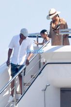 Blue Ivy Carter Jay Z Beyonce yacht Capri Italy sunglasses swimsuit coverup AKM-GSI