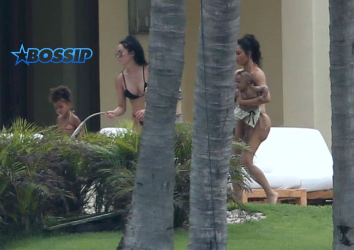 Topless Beach Tease - Page 5 of 10 - Kim Kardashian Spotted With North And Saint In Mexico