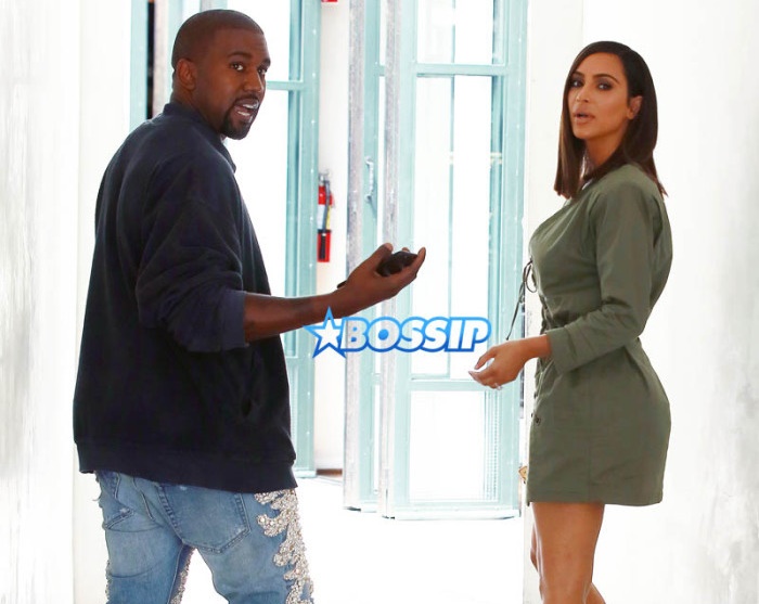 Kanye West And Kim Kardashian At Ysabel Restaurant