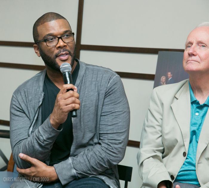 Tyler Perry responds to a question