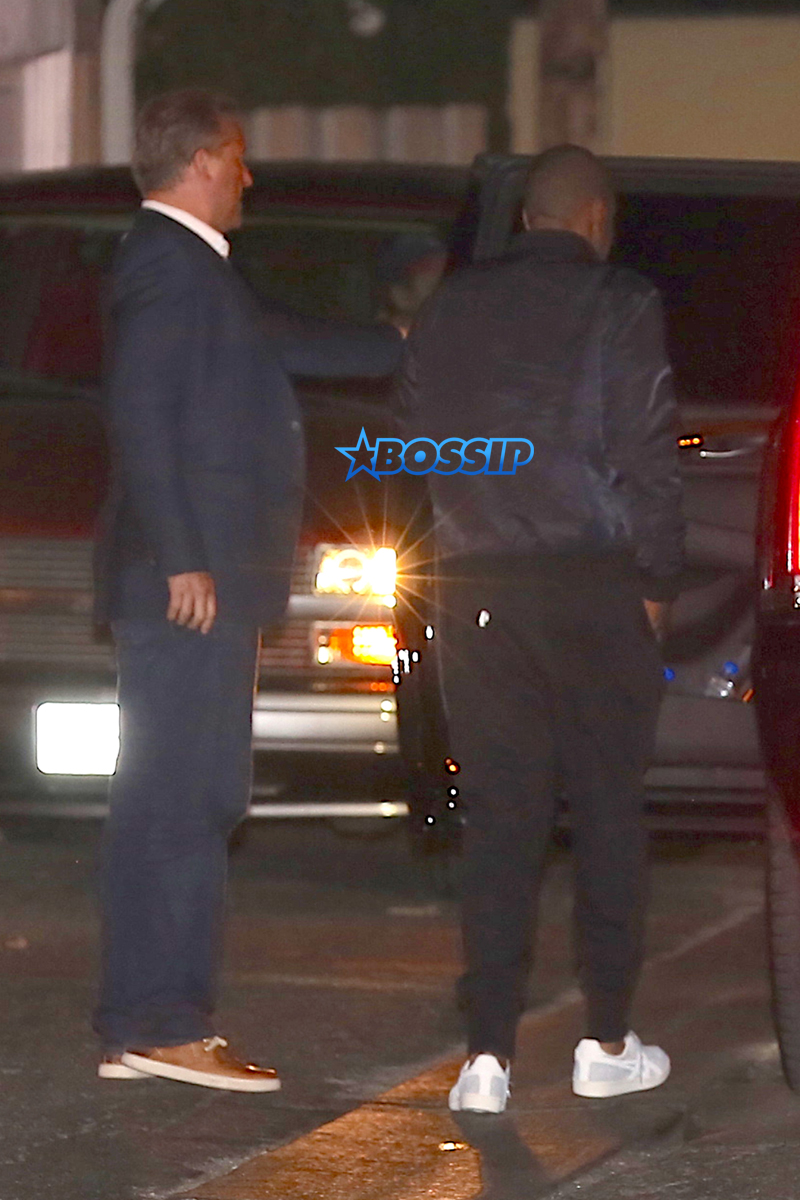 Beyoncé Jay Z jump  car leaving the No Name club after a date night eating at Madeo.  AKM-GSI