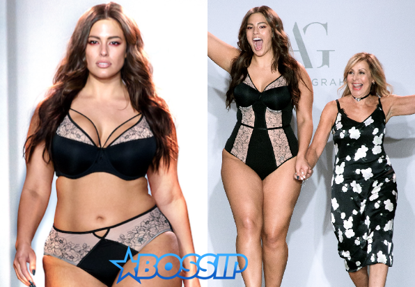 Ashley Graham Looks Stunning In Lingerie At New York Fashion Week