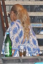 Beyoncé Jay Z jump car leaving the No Name club after a date night eating at Madeo. AKM-GSI