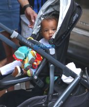 FameFlynetPIctures 52166483 Kim Kardashian and Kanye West's children North and Saint West are seen leaving their apartment with their nanny in New York City, New York on September 7, 2016.