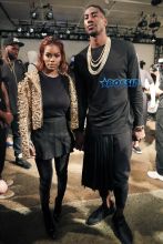 Teyana Taylor Iman Shumpert The Blondes NYFW 2016 AKM-GSI fashion show matching black