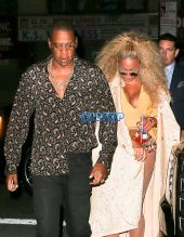 Beyoncé Jay Z seen arriving to celebrate Beyonce's Soul Train-Themed Birthday Party in New York City. SplashNews