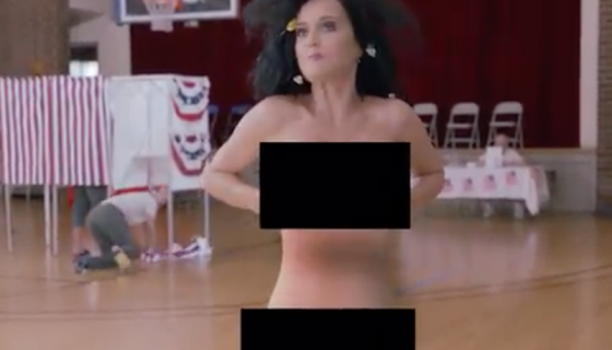 Katy Perry Gets Naked and Arrested to Vote
