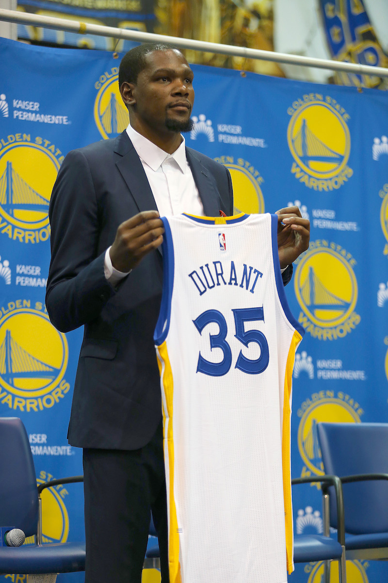 NBA: JUL 07 Golden State Warriors Introduce Kevin Durant