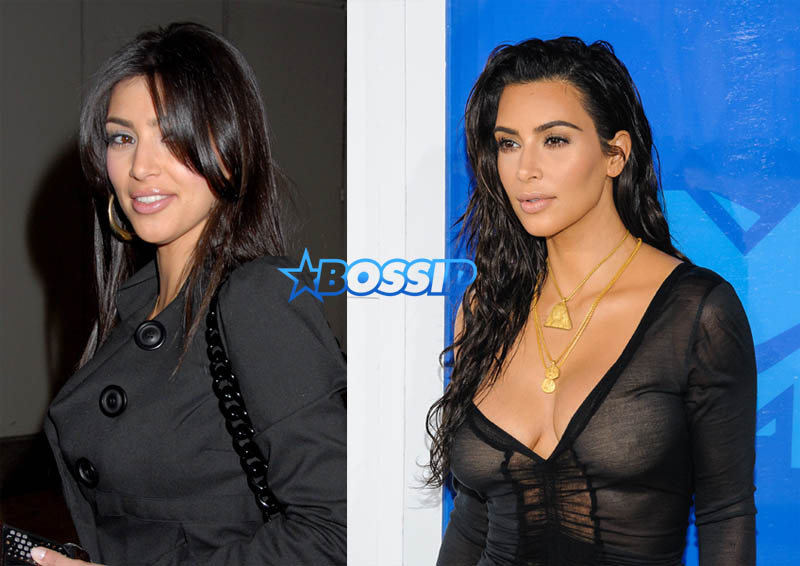 Kim Kardashian before and after photos, did she have a nose job WENN