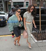 Kim Kardashian and Lala Anthony spa on the Upper Eastside in New York City. SplashNews