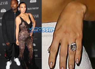 splashnews fameflynetpictures kim kardashian kanye west $5million ring