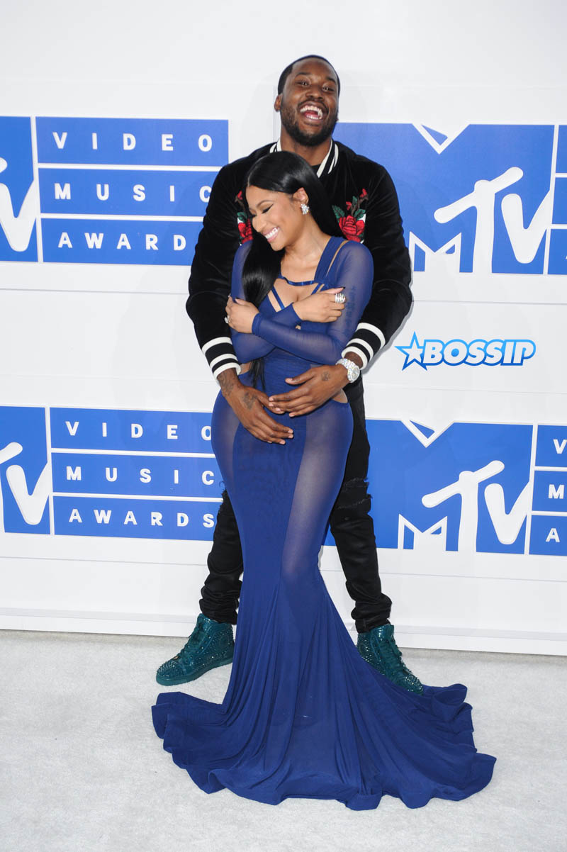 WENN Meek Mill and Nicki Minaj attending the MTV Video Music Awards 2016 