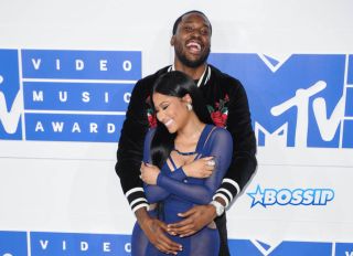 WENN Meek Mill and Nicki Minaj attending the MTV Video Music Awards 2016