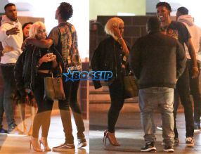 Laker's star Nick Young has dinner in Los Angeles with Paloma Ford and friends. Young couldn't keep his hands off the sexy blonde, and couldn't hide his joy! Took her home AKM-GSI