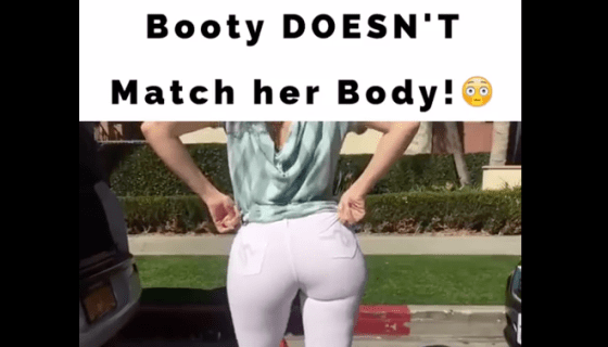 Booty white girl 