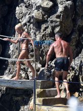 AKM-GSI Donatella Versace Portofino Italy male friend bikini beach