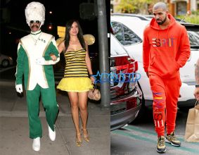 AKM-GSI Dennis Graham Date Bootsy Bellows green drum major outfit Drake orange sweats toscanova