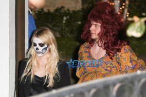 Emma Roberts Evan Peters Kate Hudson's annual Halloween bash. AKM-GSI 28 OCTOBER 2016