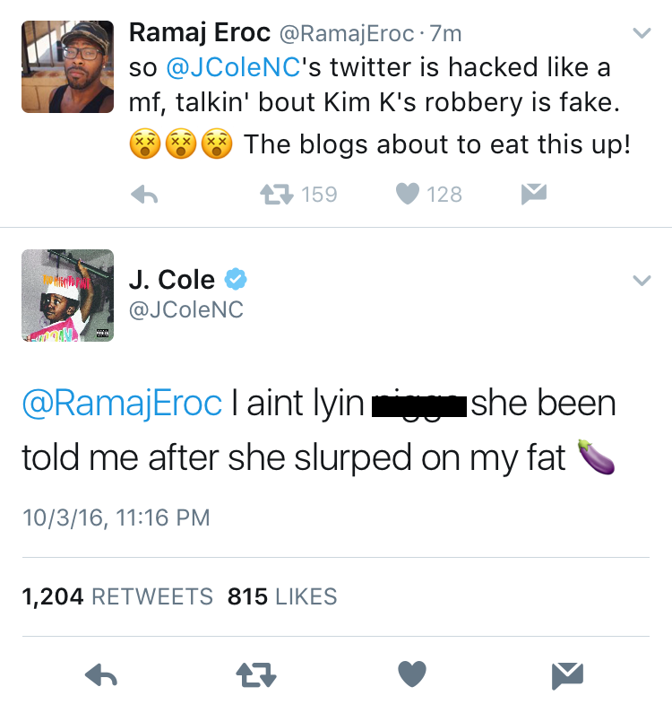 J. Cole Tweets About Kim Kardashian's Paris Robbery