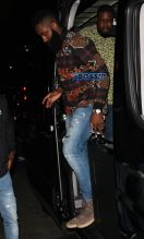 Basketball player James Harden Warwick nightclub jeans. Southwest shirt SplashNews 26 OCTOBER 2016