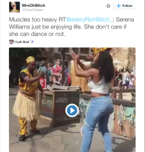 Serena Williams dancing 