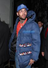 Chris Brown SplashNews Kris Jenner birthday Party Catch Restaurant LA