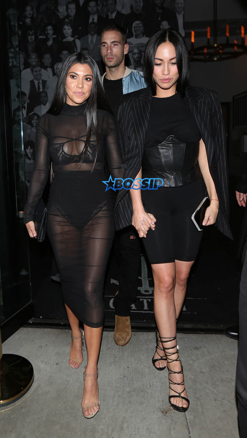 Kourtney Kardashian Simon Huck Stephanie Shepherd SplashNews Kris Jenner birthday Party Catch Restaurant LA
