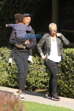 Amber Rose and Wiz Khalifa spend the morning as a family and take their son Sebastian to St Michael & All Angels Episcopal Church the day before Thanksgiving. AKM-GSI 23 NOVEMBER 2016