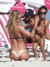 Top model Doutzen Kroes and Joan Small enjoy a beach day in Miami with their family. Doutzen Kroes arrived on Miami Beach with her husband Sunnery James and her children Phyllon Joy Gorr矡nd Myllena Mae Gorr SplashNews