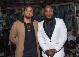 NEW YORK, NY - JANUARY 05: (EXCLUSIVE COVERAGE) Actor Mack Wilds (L) and Rap Artist Jeezy attend the Forbes Dinner Honoring Jeezy at the Hunt & Fish Club on January 5, 2017 in New York City. (Photo by Mark Sagliocco/Getty Images)