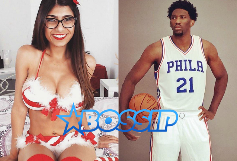 Joel Embiid claps back at Mia Khalifa for dissing photo with Meek Mill