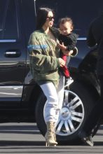 Kim Kardashian Saint North West Kris Jenner Kylie Jenner Kourtney Kardashian Corey Gamble King Tyga private jet family vacation SplashNews