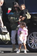 Kim Kardashian Saint North West Kris Jenner Kylie Jenner Kourtney Kardashian Corey Gamble King Tyga private jet family vacation SplashNews