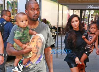 Kim Kardashian Kanye West Saint North SplashNews NYC