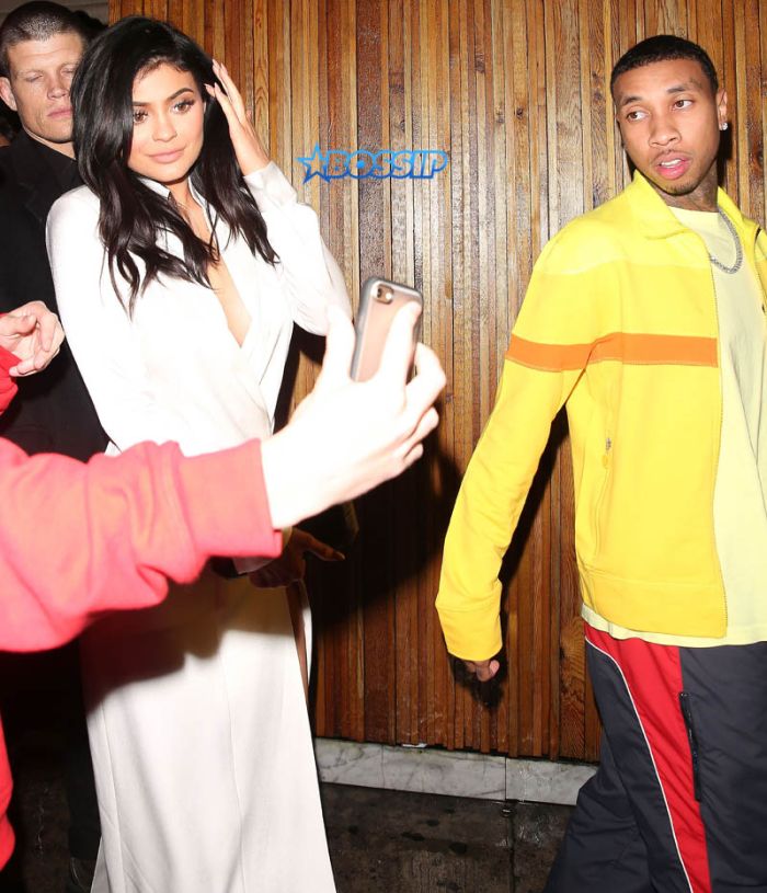 Kylie Jenner and Tyga The Nice Guy restaurant SplashNews