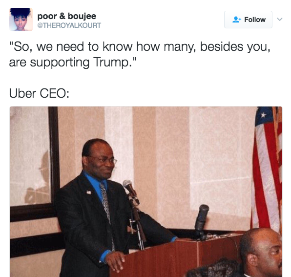 Uber donald trump