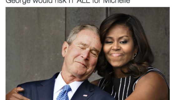 A History Of George W Bush Crushing On Michelle Obama