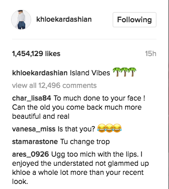 Khloe Kardashian Face