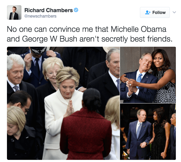 A History Of George W Bush Crushing On Michelle Obama